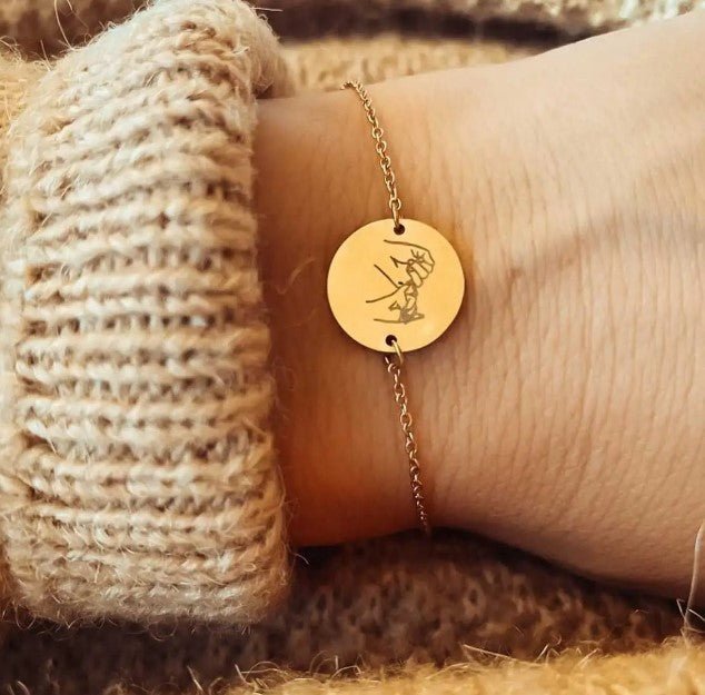 Bracelet Personnalisé Avec Lettres En Or Pour Femme - Acier Inoxydable, Réglable, Cadeau Pour Fille Ou Adolescente