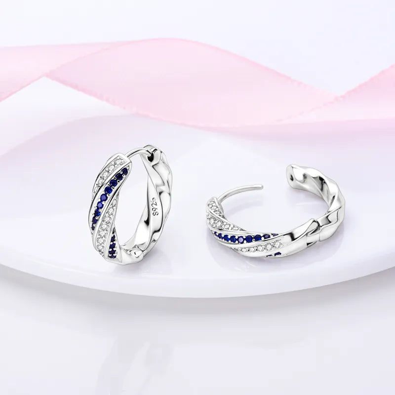 Créole Argent Zircon Boucles D'oreilles En Sterling 925 Avec Différents Modèles Bijoux De Lune
