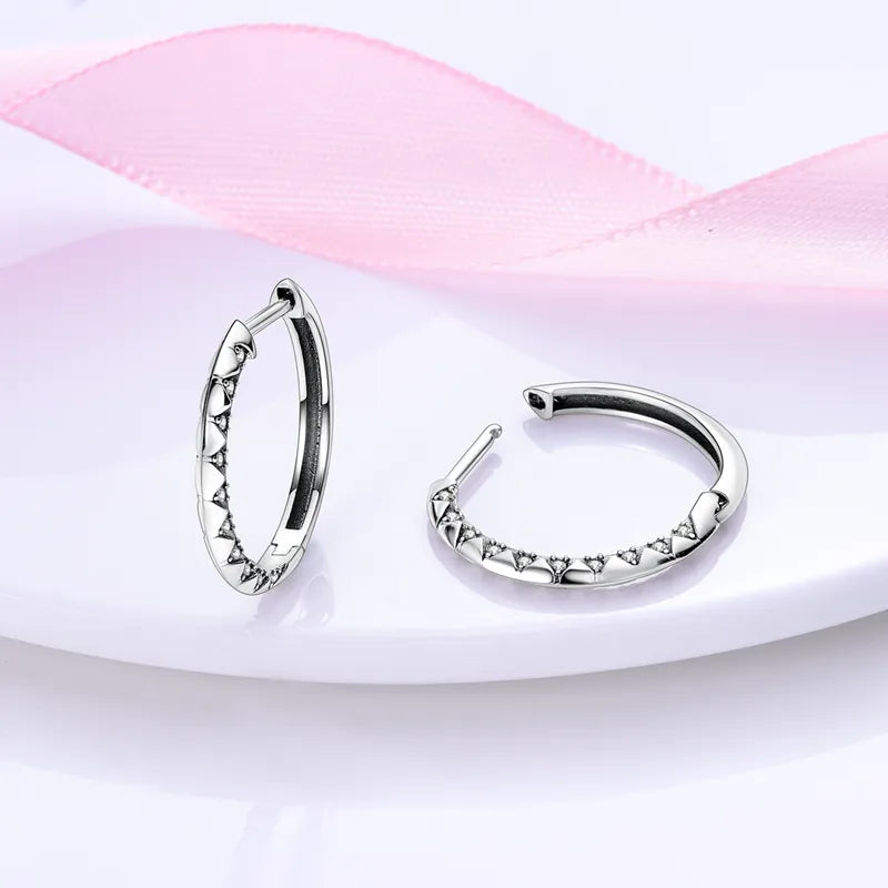 Créole Argent Zircon Boucles D'oreilles En Sterling 925 Avec Différents Modèles Bijoux De Lune