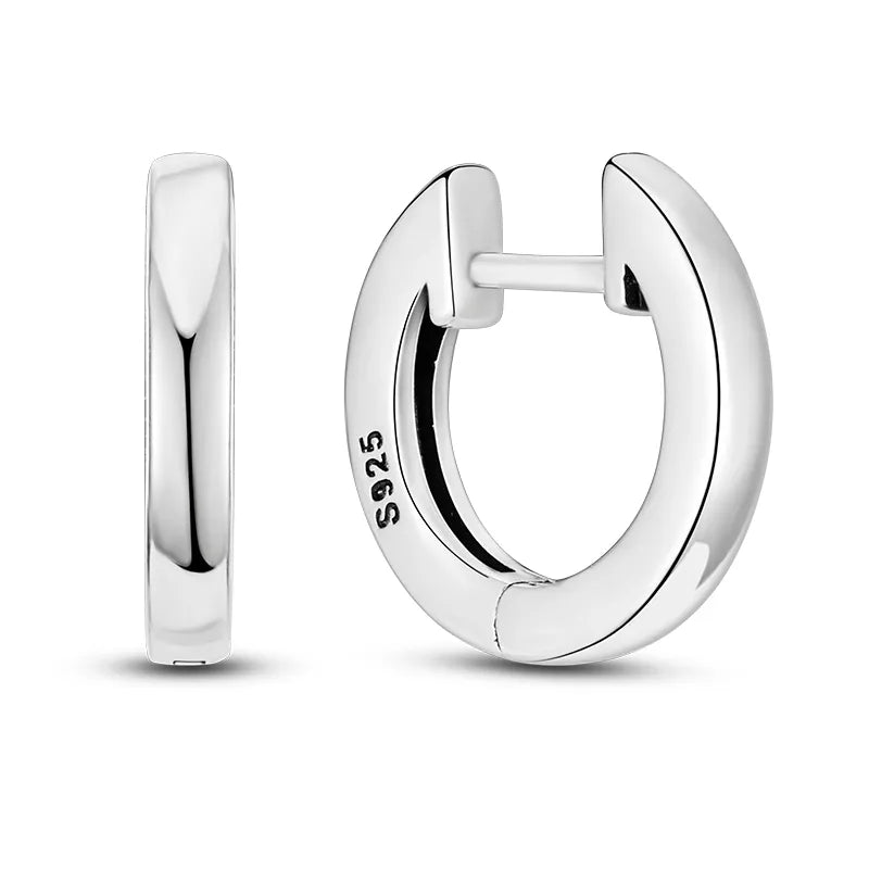 Créole Argent Zircon Boucles D'oreilles En Sterling 925