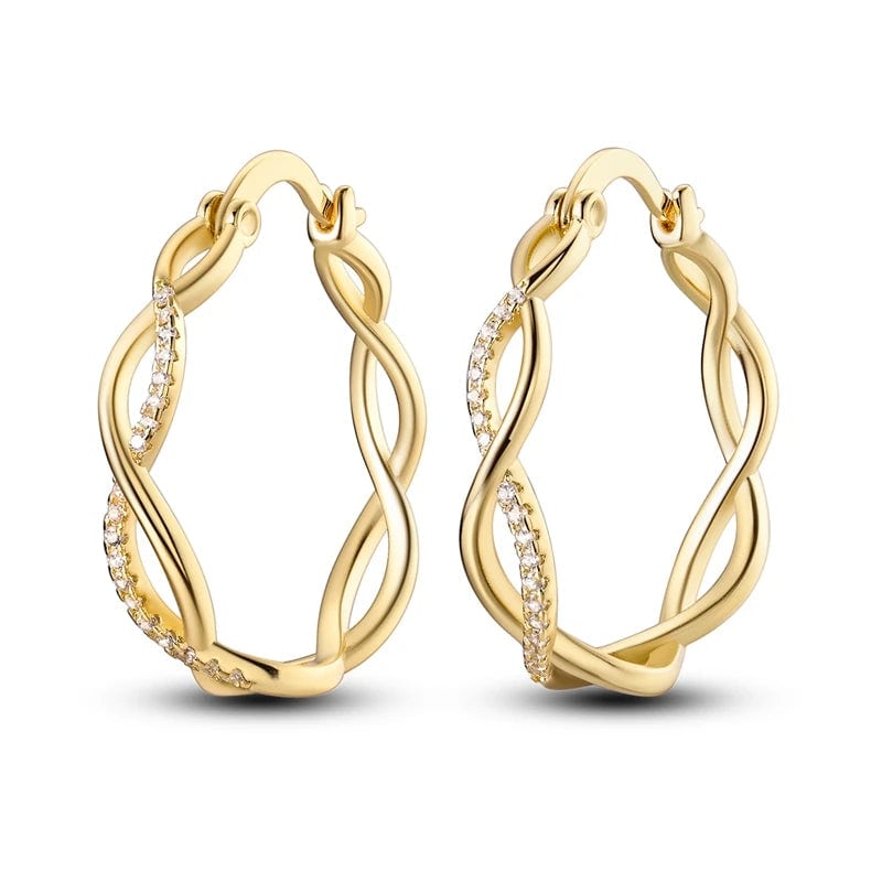 Créole Argent Zircon Boucles D'oreilles En Sterling 925