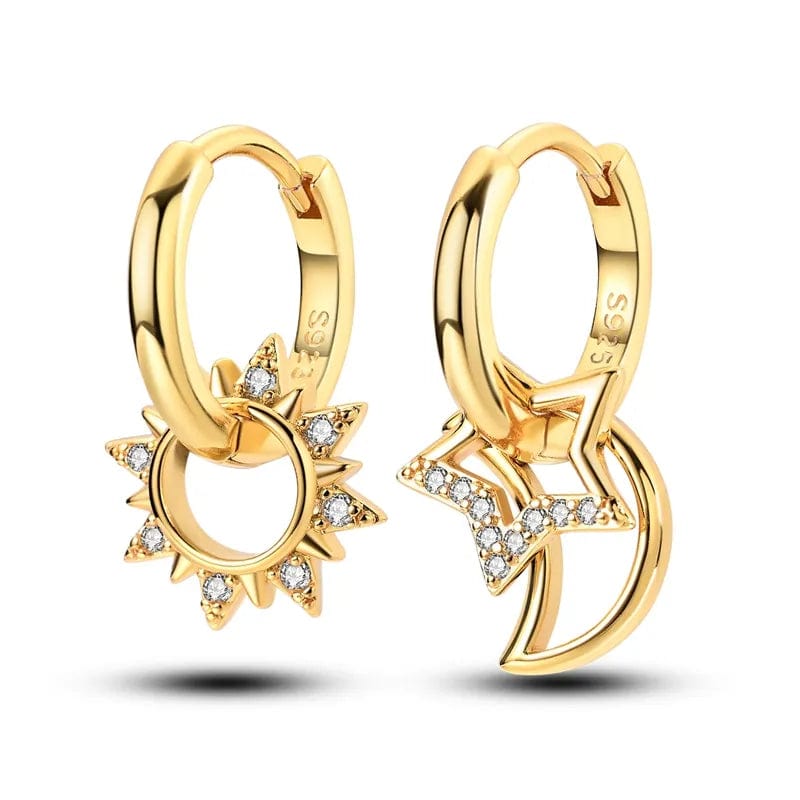 Créole Argent Zircon Boucles D'oreilles En Sterling 925