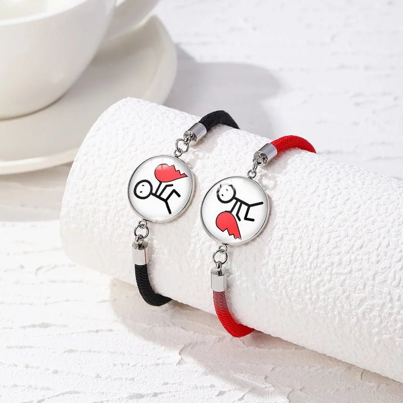 Duo Bracelets Pour Couples De Acier Soleil Lune Amitié - Bijoux De Lune