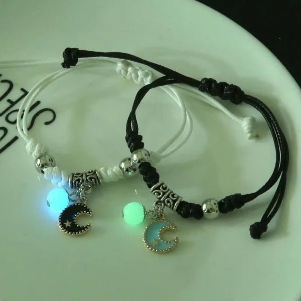 Duo Bracelets Pour Couples De Acier Soleil Lune Amitié - Bijoux De Lune