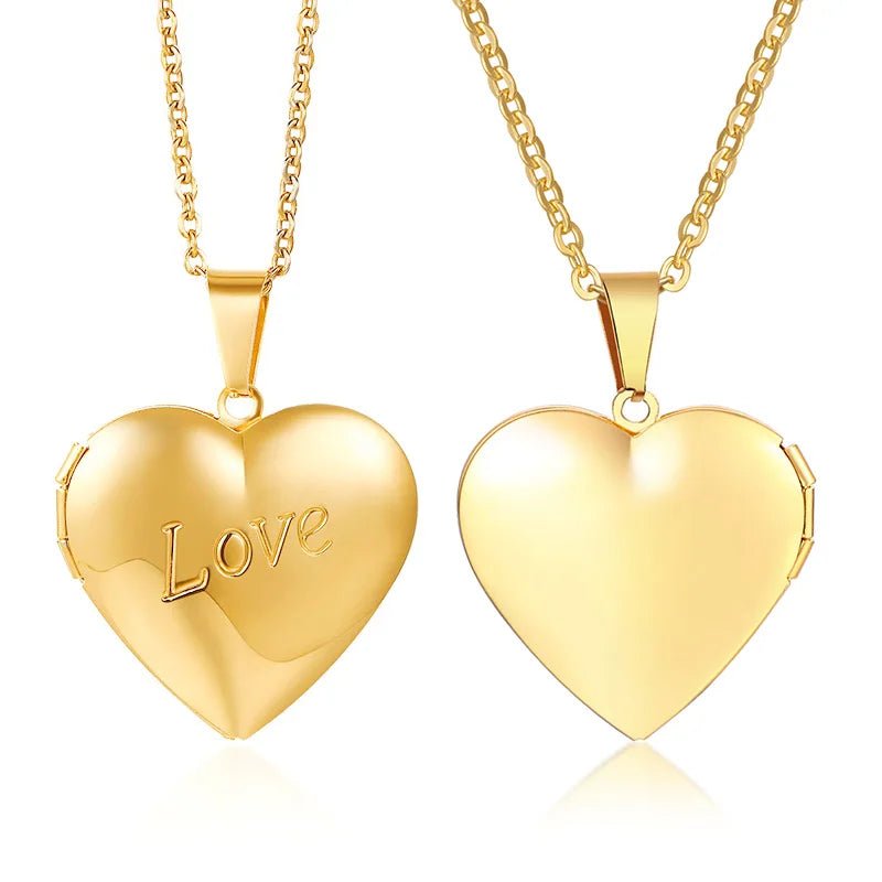 Médaille Photo Avec Gravé Coeur - Bijoux De Lune
