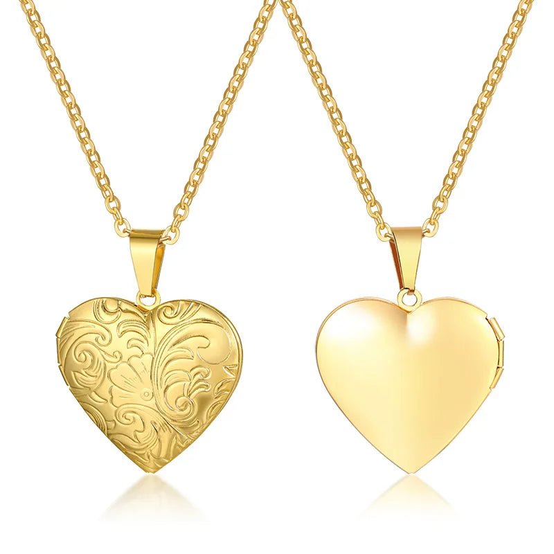 Médaille Photo Avec Gravé Coeur - Bijoux De Lune