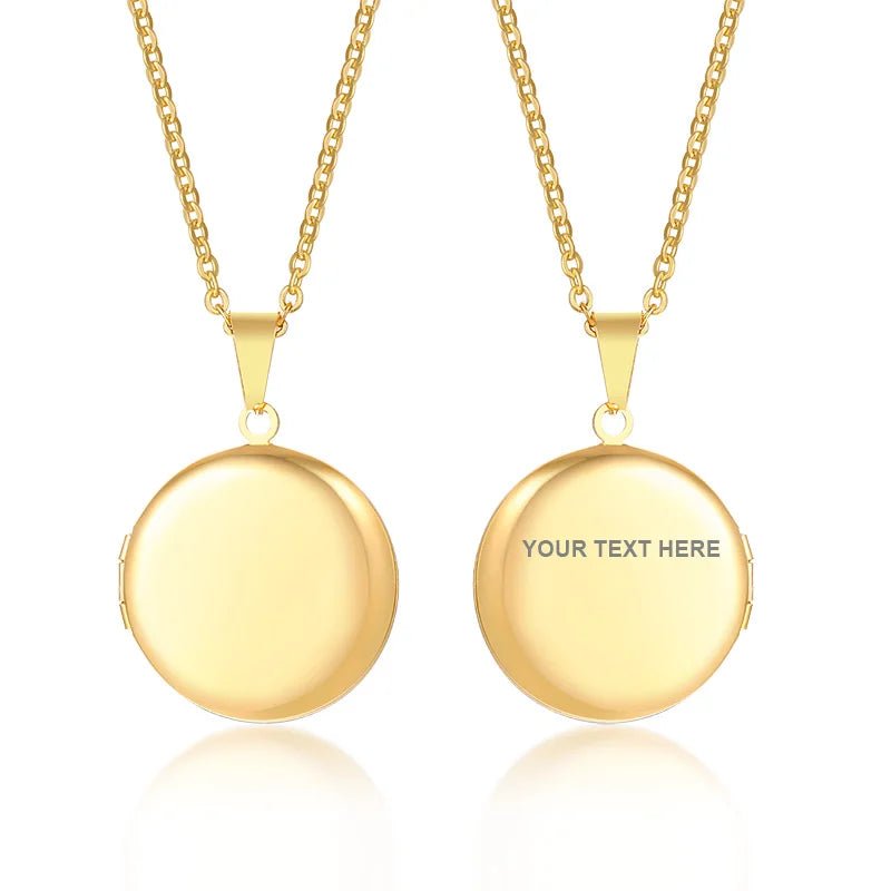 Médaille Photo Avec Gravé Coeur - Bijoux De Lune