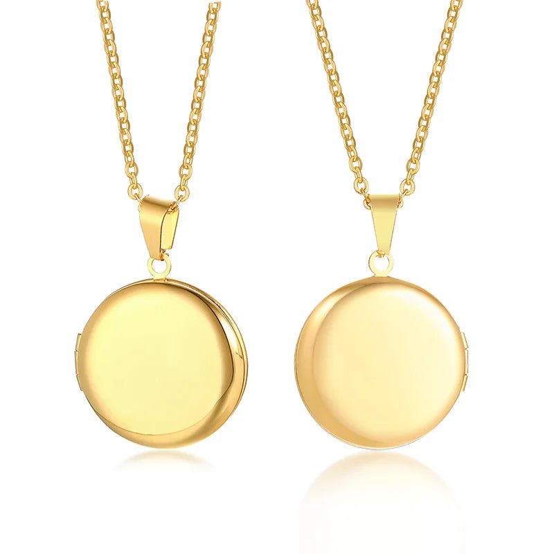 Médaille Photo Avec Gravé Coeur - Bijoux De Lune
