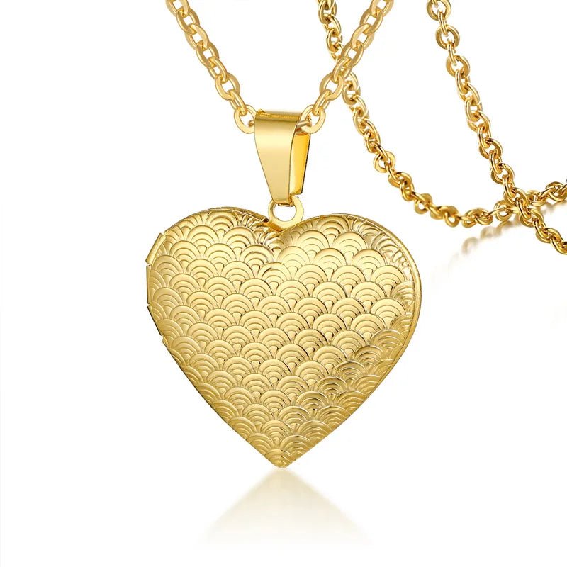 Médaille Photo Avec Gravé Coeur - Bijoux De Lune