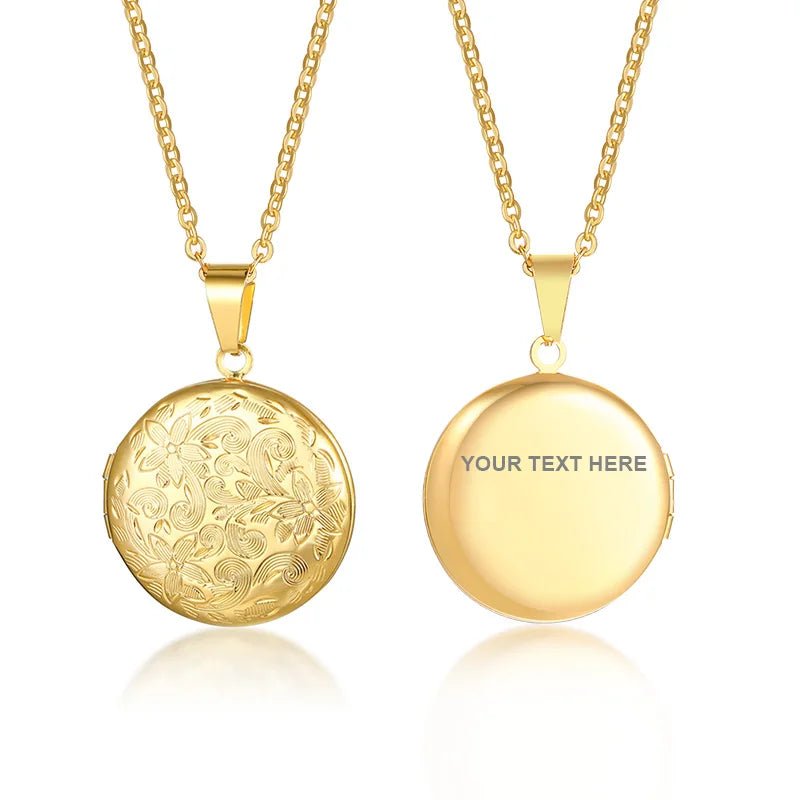 Médaille Photo Avec Gravé Coeur - Bijoux De Lune
