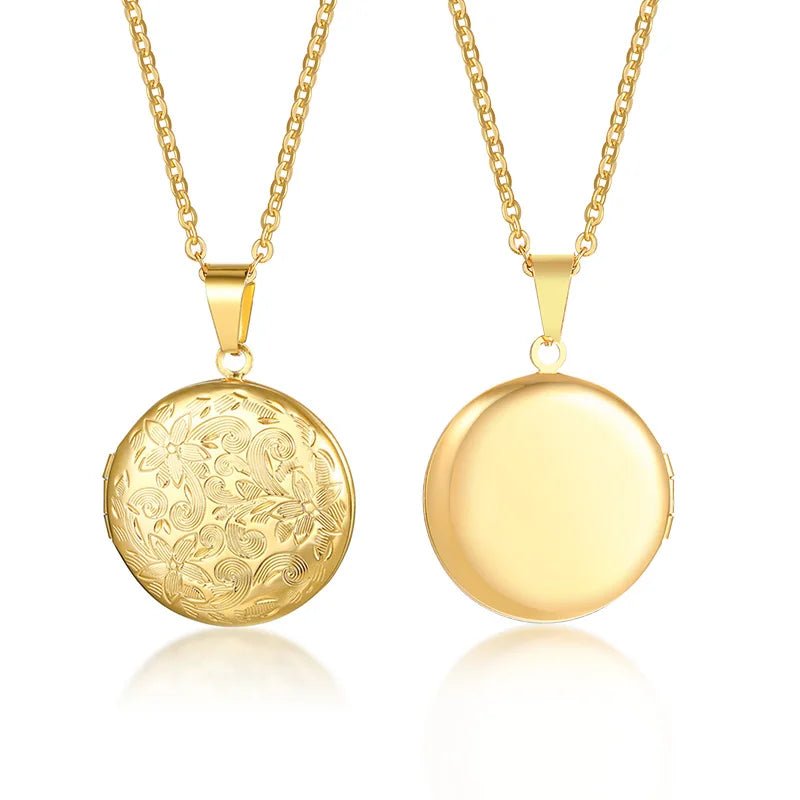 Médaille Photo Avec Gravé Coeur - Bijoux De Lune