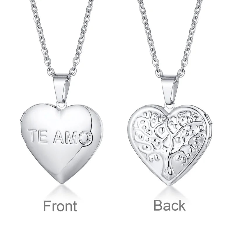Médaille Photo Avec Gravé Coeur - Bijoux De Lune