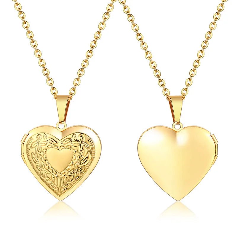 Médaille Photo Avec Gravé Coeur - Bijoux De Lune