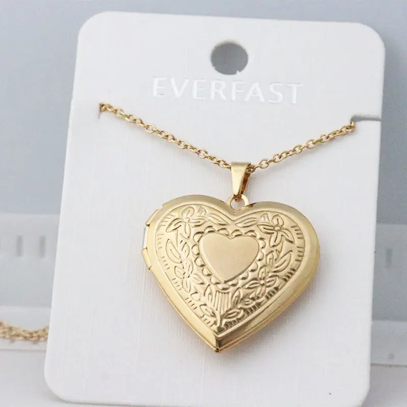 Médaillon Porte Photo Coeur Petite Et Moyenne - Bijoux De Lune