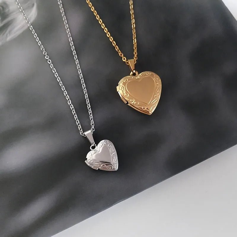 Médaillon Porte Photo Coeur Petite Et Moyenne - Bijoux De Lune