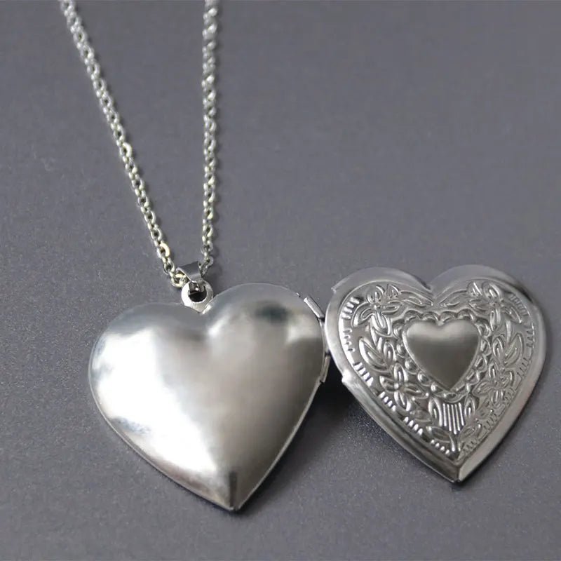 Médaillon Porte Photo Coeur Petite Et Moyenne - Bijoux De Lune