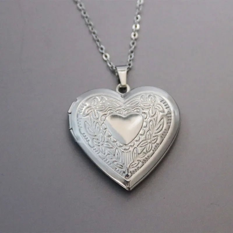 Médaillon Porte Photo Coeur Petite Et Moyenne - Bijoux De Lune