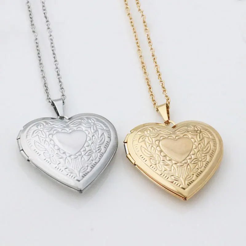 Médaillon Porte Photo Coeur Petite Et Moyenne - Bijoux De Lune