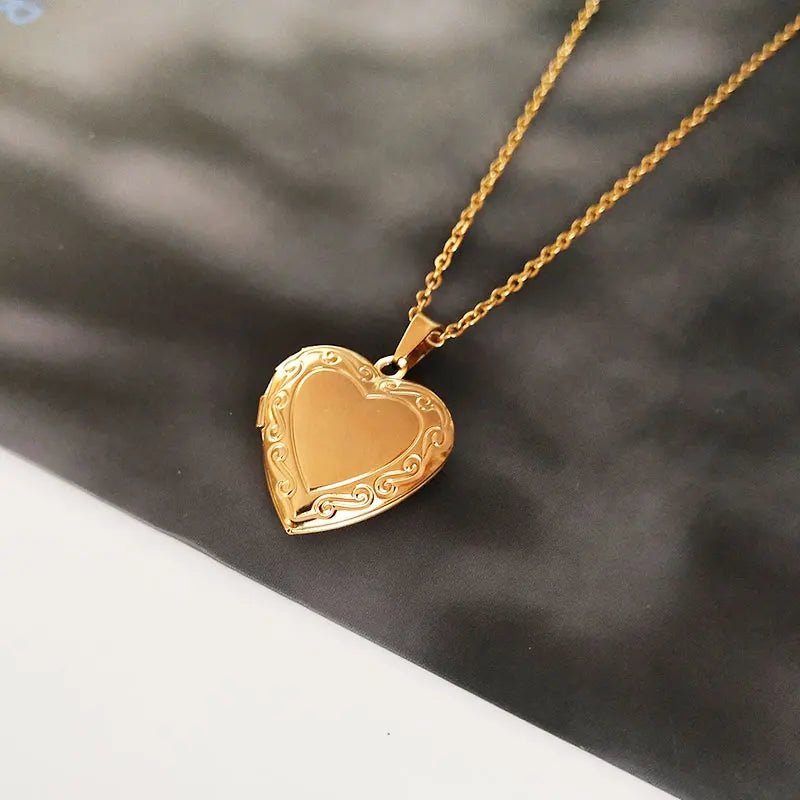 Médaillon Porte Photo Coeur Petite Et Moyenne - Bijoux De Lune
