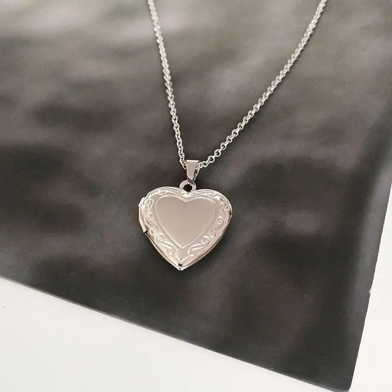 Médaillon Porte Photo Coeur Petite Et Moyenne - Bijoux De Lune