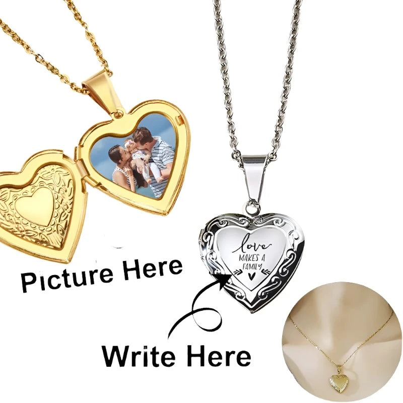 Personnaliser les colliers pour femmes Pendentif en forme de coeur - Bijoux De Lune
