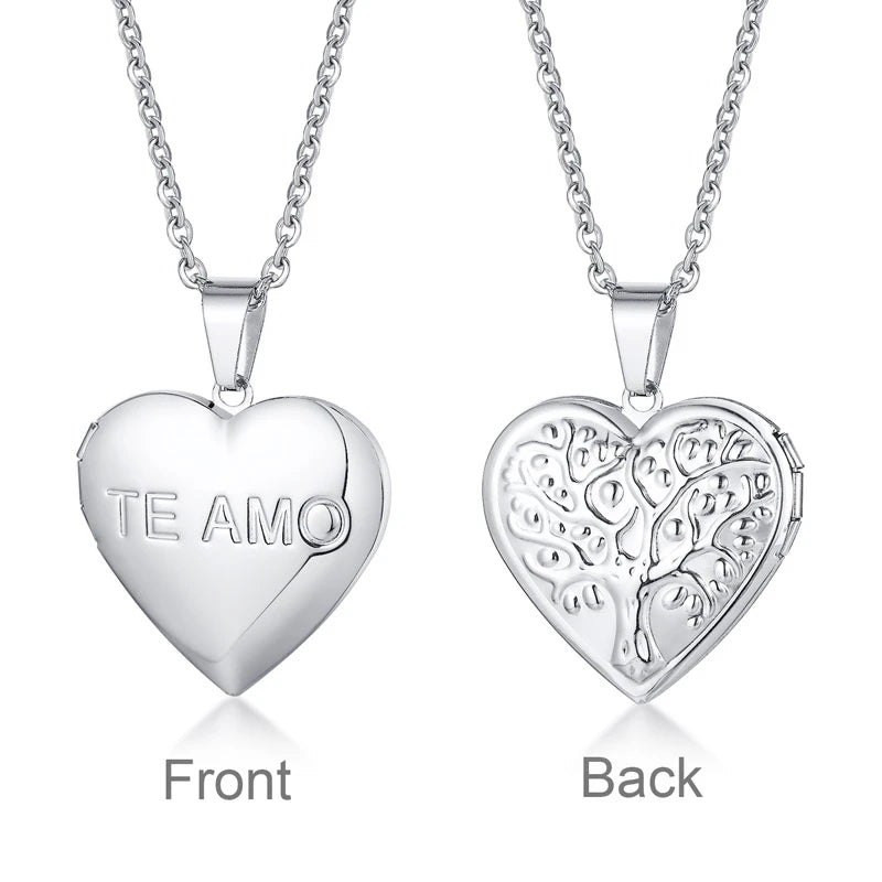 Personnaliser les colliers pour femmes Pendentif en forme de coeur - Bijoux De Lune