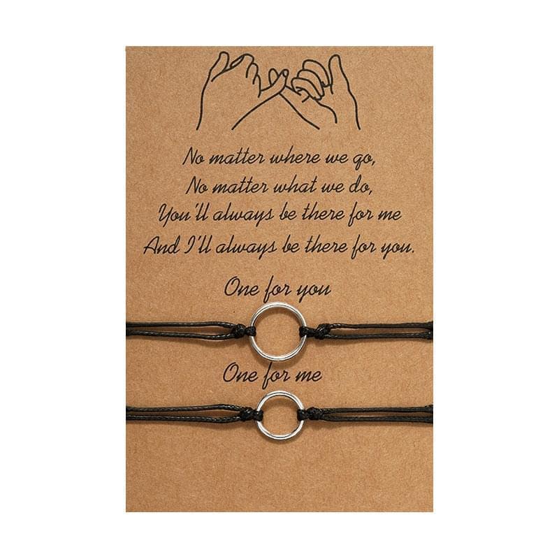 2 Pièces Bracelet De Promesse Distance Matching Bracelet Amitié Couple Coeur Infinity Evil Eye Bracelet - Bijoux De Lune