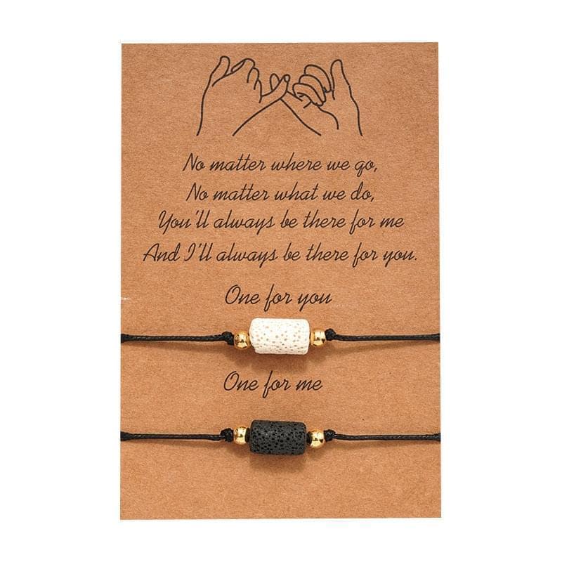 2 Pièces Bracelet De Promesse Distance Matching Bracelet Amitié Couple Coeur Infinity Evil Eye Bracelet - Bijoux De Lune