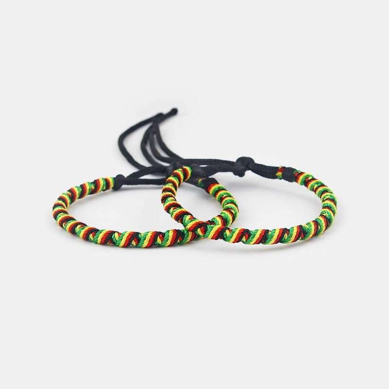 4 Pièces Bracelet d'Amitié Tissé Brésilien Fait à la Main Tressé Réglable - Bijoux De Lune
