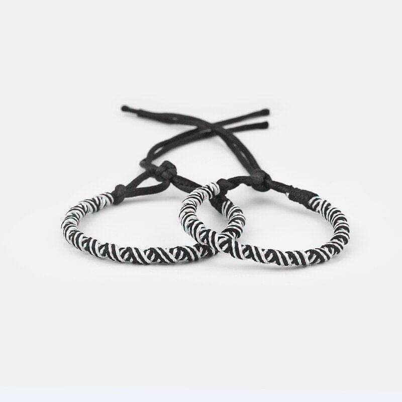 4 Pièces Bracelet d'Amitié Tissé Brésilien Fait à la Main Tressé Réglable - Bijoux De Lune