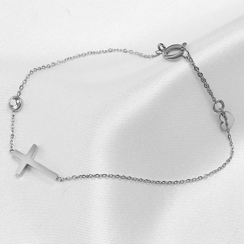 Bracelet Cheville Femme De Luxe En Cristal Et Zircone Cubique - Bijoux De Lune
