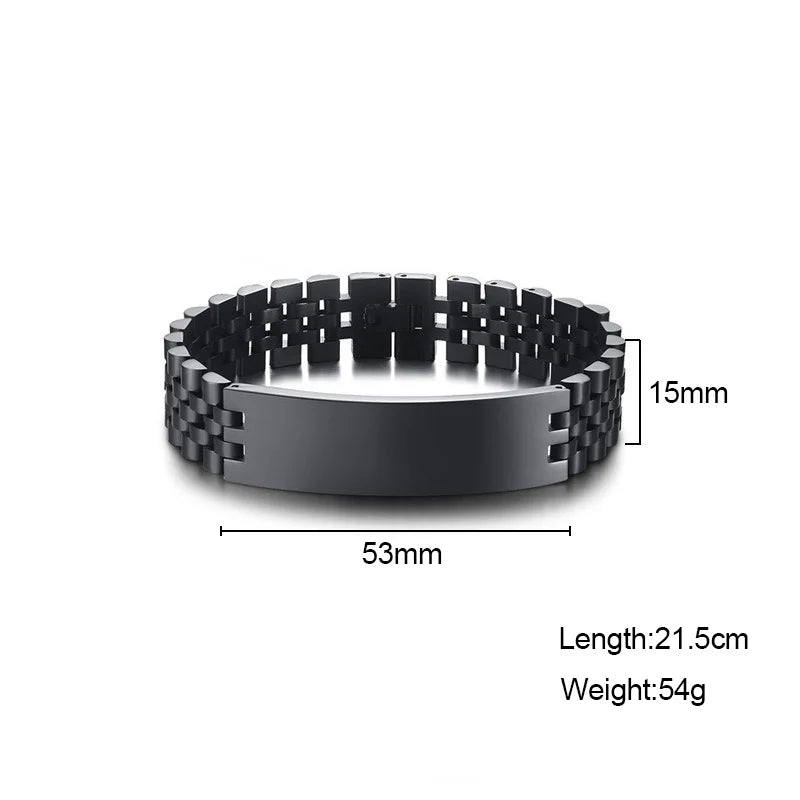 Bracelet Couple Personnalisé En Acier Inoxydable Avec Gravure - Bijoux De Lune