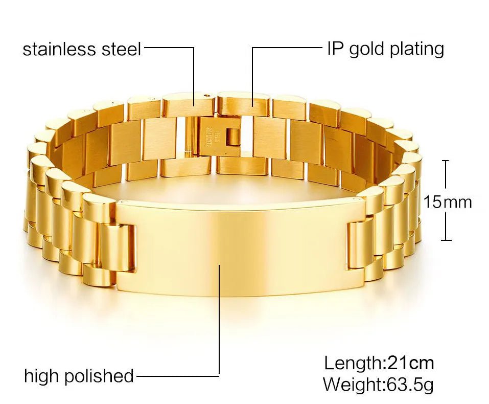 Bracelet Couple Personnalisé En Acier Inoxydable Avec Gravure - Bijoux De Lune