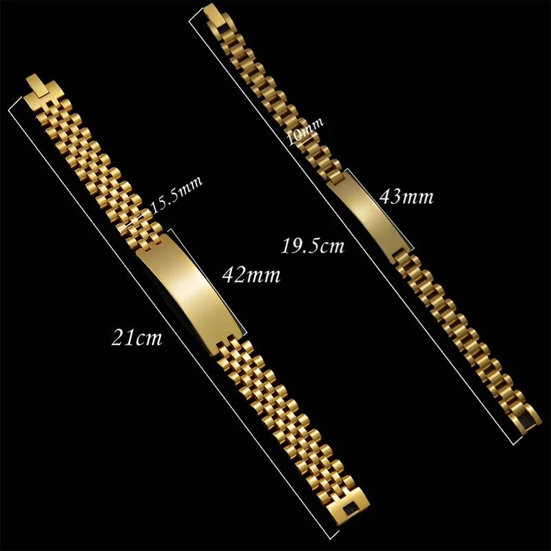 Bracelet Couple Personnalisé En Acier Inoxydable Avec Gravure - Bijoux De Lune