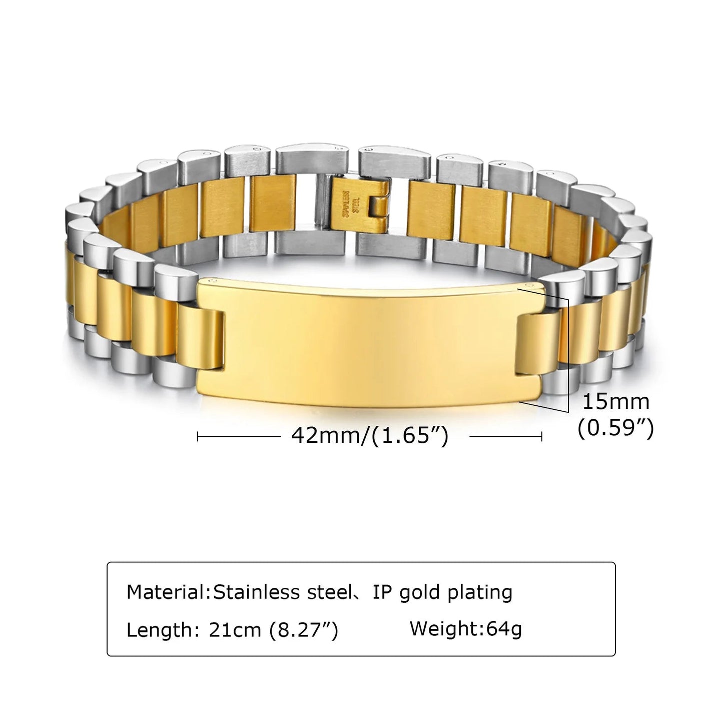 Bracelet Couple Personnalisé En Acier Inoxydable Avec Gravure - Bijoux De Lune
