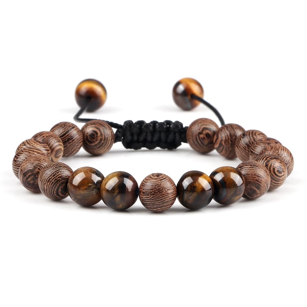 Bracelet Distance 8mm Couple Relation Bracelet Perle Pierre Naturelle - Bijoux De Lune