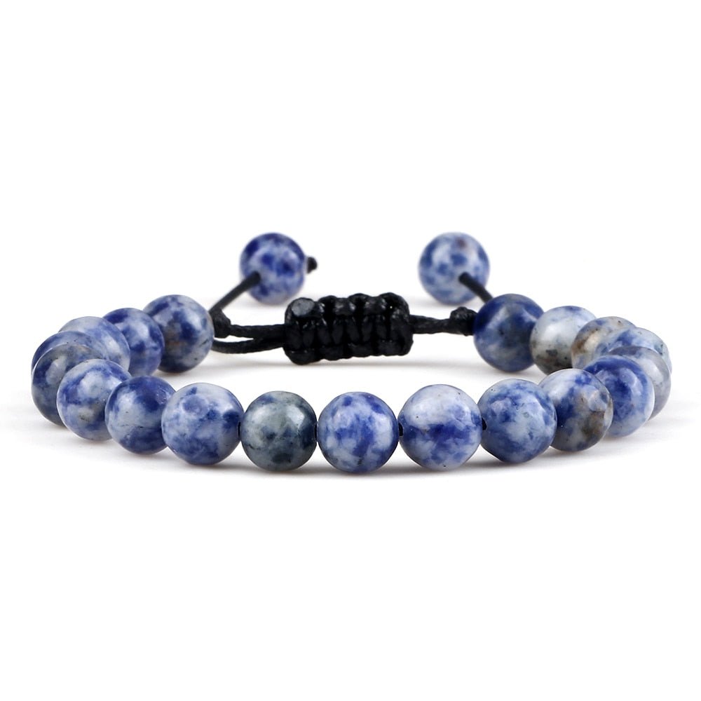 Bracelet Distance 8mm Couple Relation Bracelet Perle Pierre Naturelle - Bijoux De Lune