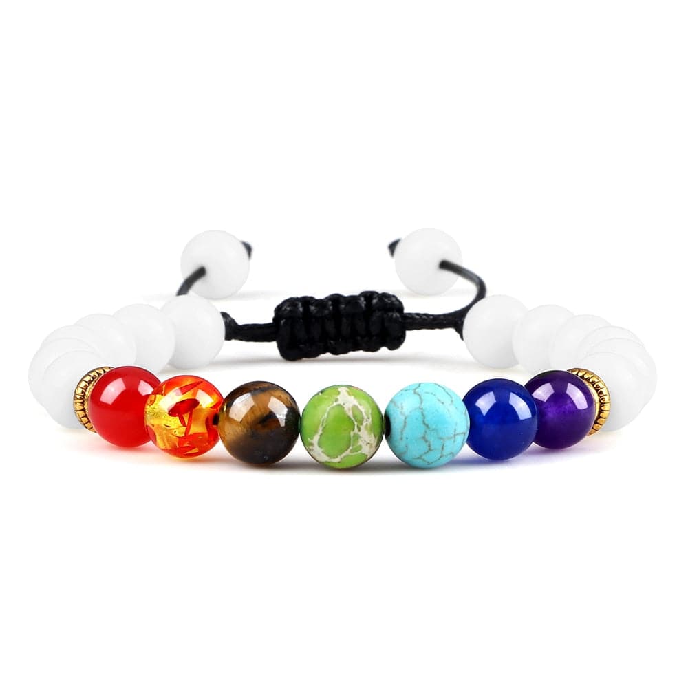 Bracelet Distance 8mm Couple Relation Bracelet Perle Pierre Naturelle - Bijoux De Lune