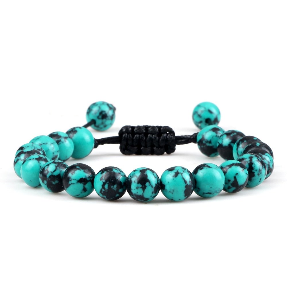 Bracelet Distance 8mm Couple Relation Bracelet Perle Pierre Naturelle - Bijoux De Lune
