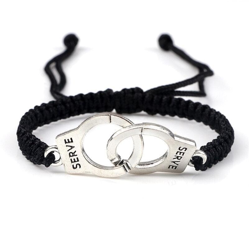 Bracelet Double Menotte Tressé Ajustable Fait Main - Bijoux De Lune