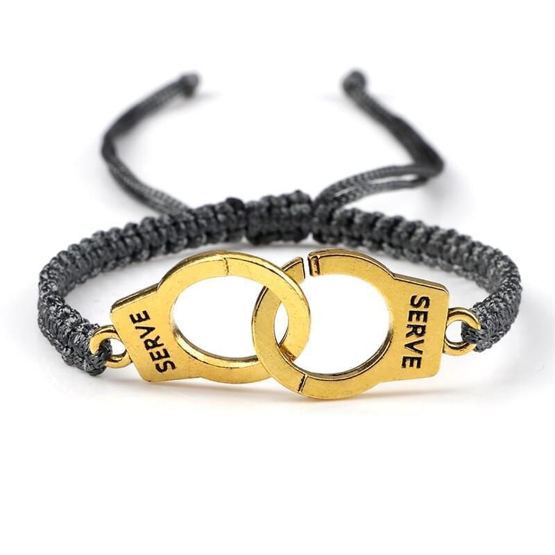 Bracelet Double Menotte Tressé Ajustable Fait Main - Bijoux De Lune