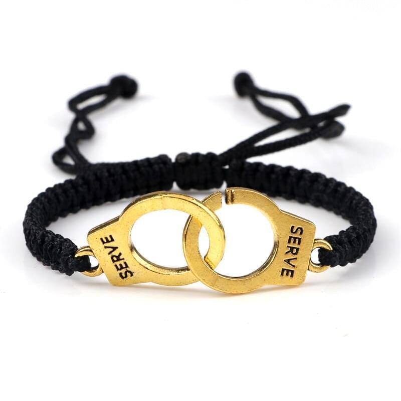 Bracelet Double Menotte Tressé Ajustable Fait Main - Bijoux De Lune