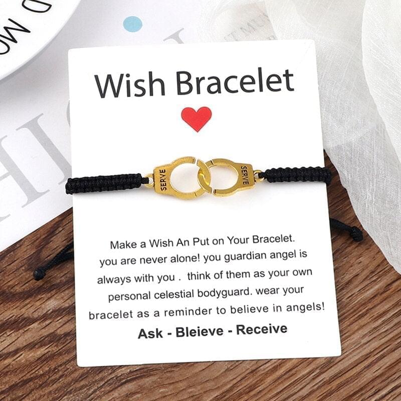 Bracelet Double Menotte Tressé Ajustable Fait Main - Bijoux De Lune