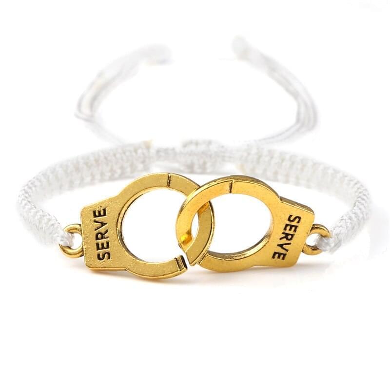 Bracelet Double Menotte Tressé Ajustable Fait Main - Bijoux De Lune