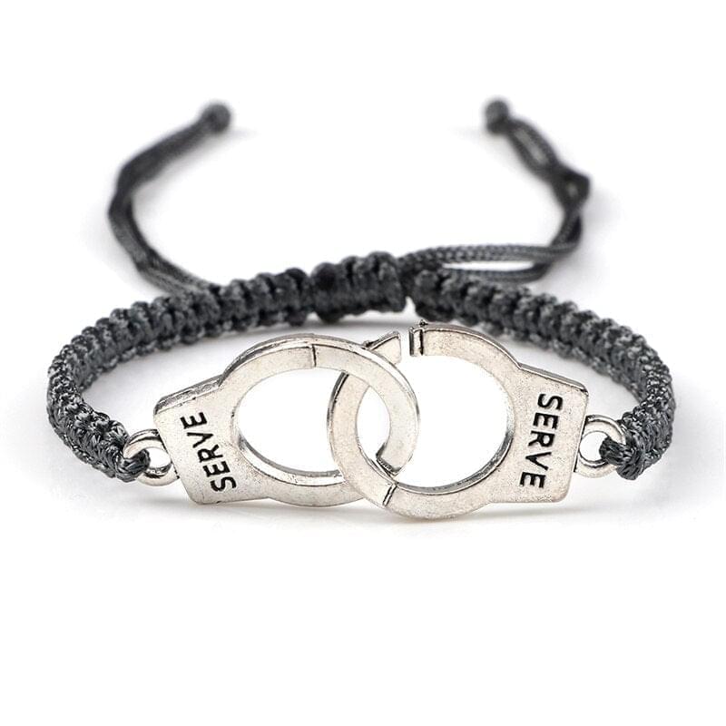 Bracelet Double Menotte Tressé Ajustable Fait Main - Bijoux De Lune