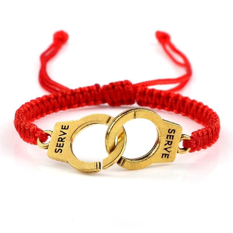 Bracelet Double Menotte Tressé Ajustable Fait Main - Bijoux De Lune