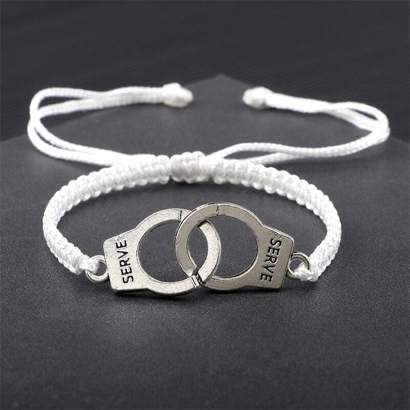 Bracelet Double Menotte Tressé Ajustable Fait Main - Bijoux De Lune