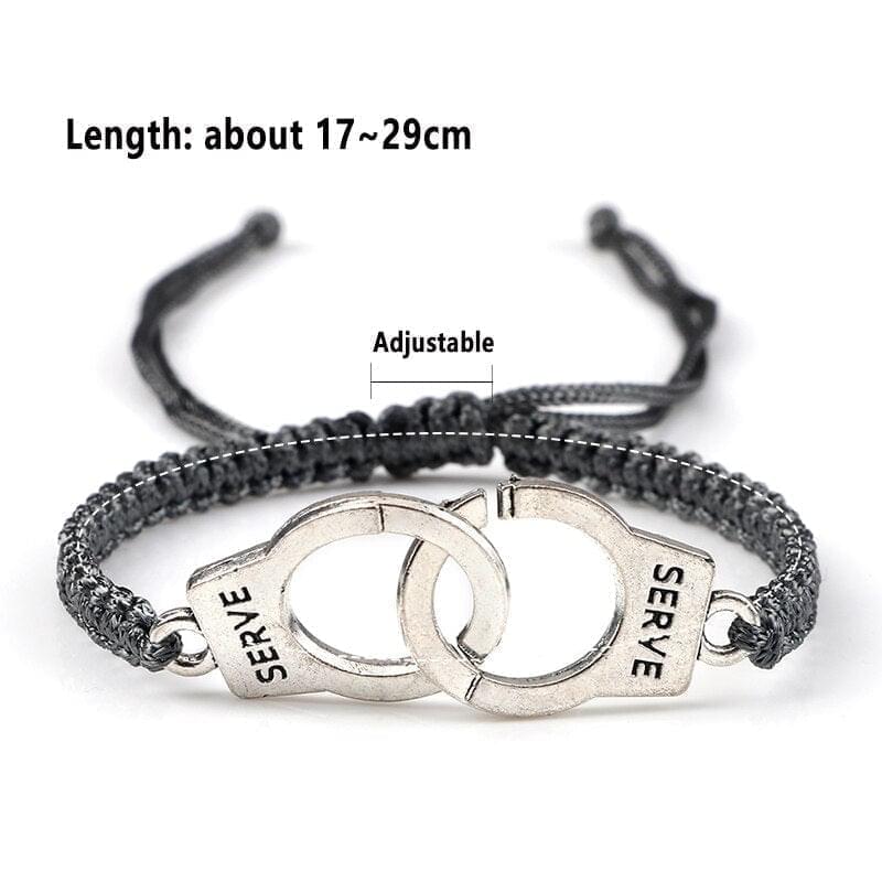 Bracelet Double Menotte Tressé Ajustable Fait Main - Bijoux De Lune