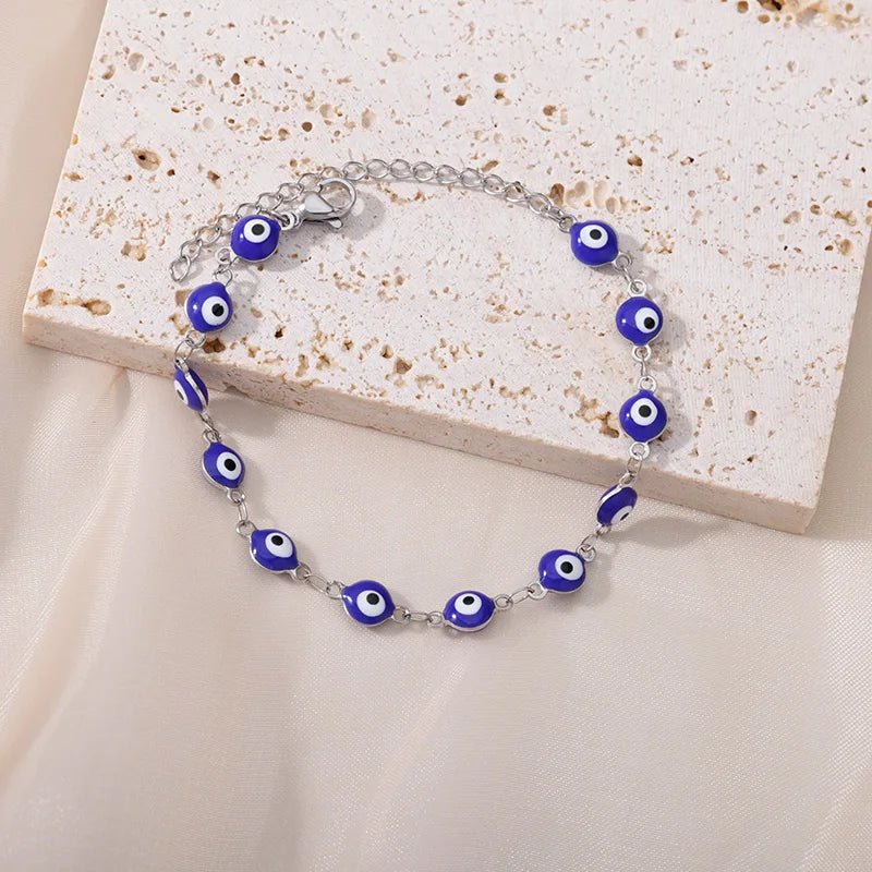 Bracelet Femme Luxe A Breloques En Acier Inoxydable En Zircon Arbre De Vie - Bijoux De Lune