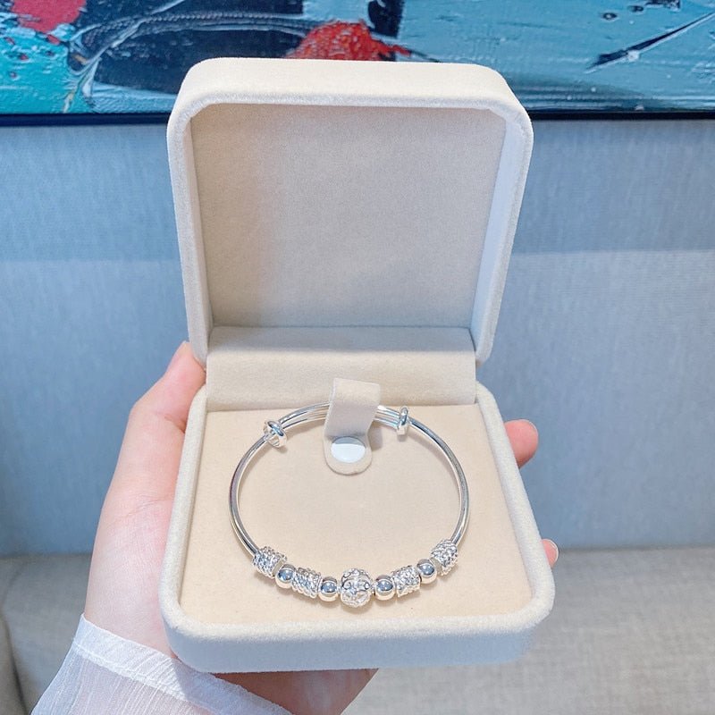 Bracelet Femme Luxe En Argent 925 Avec Perles Porte-Bonheur - Bijoux De Lune